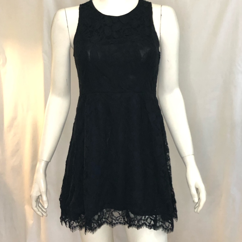 QED London Black Lace Dress